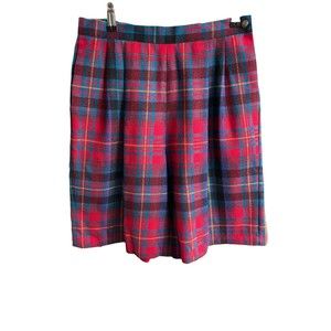 Lucia Woman’s Vintage Cameron Tarten Plaid High Waisted Pleated Lined Skorts Sz8